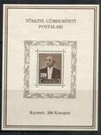 Turkey 1943 Pres. Inonu MS MUH - Neufs