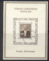 Turkey 1943 Pres. Inonu MS FU - Unused Stamps