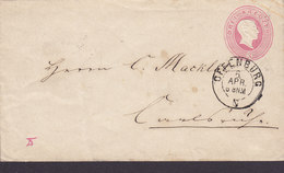 Baden Postal Stationery Ganzsache Entier Umschlag 3 Kr. Grosshrzog Friedrich OFFENBERG 186? KARLSRUHE - Postal  Stationery