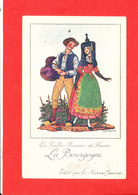 Vieilles Provinces De France FOLKLORE La Bourgogne Cpa Animée Signée Jean Droit  Edité Par Les Farines Jammet - Droit