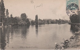 CPA - AK Neuville Bord Rive Blanchisseuse Lavandiere ? Cachet Timbre Conflans Sainte Honorine Cergy Paris 95 Val D' Oise - Neuville-sur-Oise