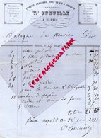 19- NEUVIC D' USSEL- RARE FACTURE VVE QUEUILLE -EPICERIE DROGUERIE EAUX DE VIE- PATISSERIE-BONBONNERIE-1897 - 1800 – 1899