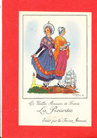 Vieilles Provinces De France FOLKLORE La Picardie Cpa Animée Signée Jean Droit  Edité Par Les Farines Jammet - Droit