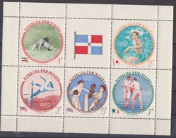 République Dominicaine  JO De Rome  1960 MI  BF N° 25A  MNH ** Année 1960 - Summer 1960: Rome