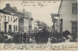 Hannut.    Entrée De Monseigneur L'Evêque De Liège.   -   Prachtige Kaart!   1902   Naar   Liège - Hannut