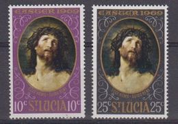 St. Lucia 1969 Easter 2v ** Mnh (41901) - Ste Lucie (...-1978)