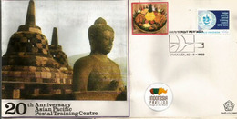 BOROBUDUR Mahayana Buddhist Temple, UNESCO World Heritage Site. INDONESIA. FDC - Buddhism