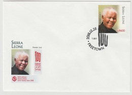 Sierra Leone 2018 Stamp FDC First Day Cover 1er Jour Joint Issue PAN African Postal Union Nelson Mandela Madiba - Gezamelijke Uitgaven