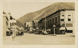 Real Photo Wallace Idaho  Looking East On Cedar Street - Andere & Zonder Classificatie