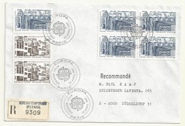 THEME EUROPA  CACHET PREMIER JOUR 25/04/1980 SUR LETTRE RECOMMANDEE - Temporary Postmarks
