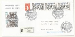 THEME EUROPE  CONSEIL DE L'EUROPE   CACHET PREMIER JOUR 02/05/1981 SUR LETTRE RECOMMANDEE - Temporary Postmarks