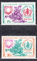 French Polynesia Polinesie 1968 Mi#84-85 Mint Never Hinged - Neufs