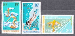 French Polynesia 1971 Mi#130-132 Mint Never Hinged - Neufs