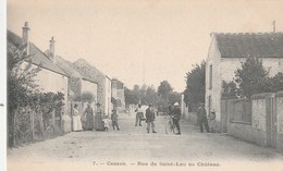 CPA  77 CESSON RUE DE ST LEU AU CHATEAU ANIMEE - Cesson