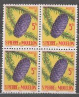 St. Pierre & Miquelon 1958 Mi#388 Mint Never Hinged Piece Of Four - Nuevos