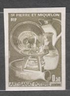 St. Pierre & Miquelon 1975 Poterie Mi#508 Yvert#443 Imperforated Colour Arror - Essay Of Colour, Mint Never Hinged - Neufs