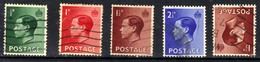 GB 1936 KEV111 Set 5 Stamps & Inverted Wmk SG 457 - 460 ( K1057 ) - Gebruikt