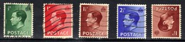 GB 1936 KEV111 Set 5 Stamps & Inverted Wmk SG 457 - 460 ( K1092 ) - Oblitérés