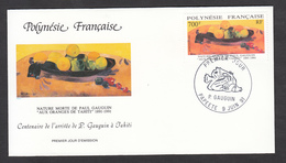 French Polynesia, 1991 FDC, Gauguin Painting, Good Condition, Kept In A De-himidity Cabinet Since It Was Purchased! - Storia Postale