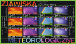 Voyo POLAND METEOROLOGICAL PHENOMENA 2008 Mi # 4355-58   ** MINT Full Sheet - Hojas Completas