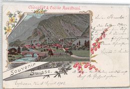 Souvenir De La Suisse Chocolat Cacao Maestrani - Amsteg - Chemin De Fer St. Gotthard - Litho - Autres & Non Classés