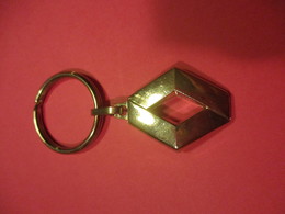 Automobile/RENAULT/ LOGO /Métallique/Bronze Chromé/Vers 1970-1980    POC423 - Key-rings