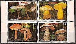 GUYANA Champignons, Champignon, Setas, Mushrooms, Funghi, YVERT N°2077/80. ** MNH - Mushrooms