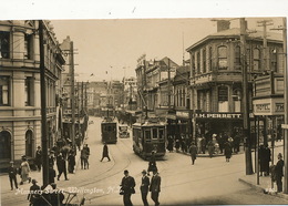 Real Photo Wellington Manners Street  Tram - Nouvelle-Zélande