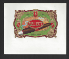 Etiquette  Boite De Cigares -  Sélect  Bruxelles  -   19.2 X 15.8 Cm - Labels