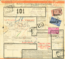 560/28 - Lettre De Voiture Affranchie TP Chemins De Fer 1946 - Cachet Gratté Gare NORD BELGE SCLESSIN - Nord Belge