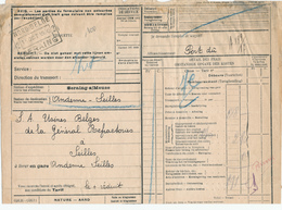 565/28 - Lettre De Voiture Cachet De Gare NORD BELGE SERAING 1936 Vers ANDENNES SEILLES - Exp. Cockerill - Nord Belge