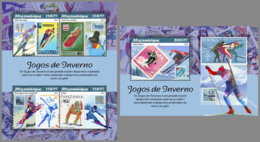 MOZAMBIQUE 2019 MNH Stamps On Stamps Winter Games Wintersport Jeu D'hiver M/S+S/S - IMPERFORATED - DH1907 - Winter (Other)