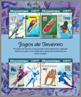 MOZAMBIQUE 2019 MNH Stamps On Stamps Winter Games Wintersport Jeu D'hiver M/S - IMPERFORATED - DH1907 - Winter (Other)