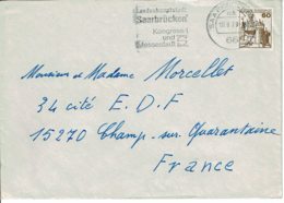 1979 - Lettre De SAARBRÜCKEN Pour La France - Obl. "Saarbrücken Ville De Congrès Et De Foires" - Tp Yvert N° 765 - Machines à Affranchir (EMA)