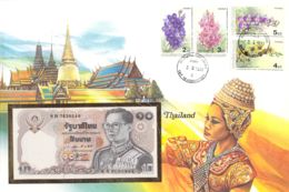 FDC Mit Geldschein 10 Baht Bankfrisch  Thailand - Tailandia