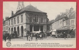 Philippeville - Hôtel De Ville Et Les Halles ... Jour De Marché - 1927   ( Voir Verso ) - Philippeville