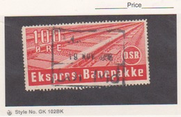 DANMARK DENMARK - EKSPRES BANEPAKKE - RAILWAY RAILROAD TRAIN Tax Stamp - Revenue Stamps