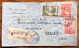 ARGENTINA ENVELOPE  PAR AVION  VIA  AIR FRANCE  FROM BUENOS AIRES TO TORINO ITALY THE 8/7/38 + AMB.MODANE-TORINO 172 (D) - Buenos Aires (1858-1864)