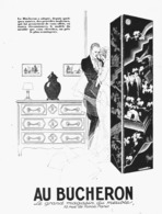 PUB MEUBLES ( ART-DECO )  " AU BUCHERON " Par René VINCENT  1925 ( 2 ) - Autres & Non Classés