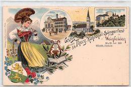 Gruss Vom 54 Thurg.Kantonal-Sängerfest In Weinfelden 28 U. 29 Juli 1901 - Weinfelden