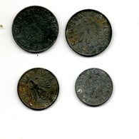 4 Monnaies Deux De 10 R Une 5 R Et Une 1r - 10 Reichspfennig