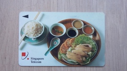Telefonkarte Aus Singapur - Mit Einer Abbildung Von Speisen - Alimentation
