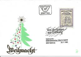 Lot De 7 Enveloppes 1er Jour  Thème Religieux Cathédrale  église Noël  Timbre Autriche - Cristianesimo