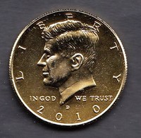 United States, USA / 2010 D / HALF DOLLAR KENNEDY GOLD PLATED - 1964-…: Kennedy