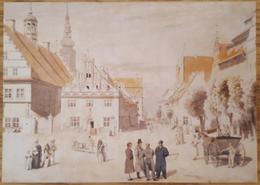 Caspar David Friedrich: Der Marktplatz Von Greifswald Mit D. Fam. Fredrich (1918), Aquarell. Pommersches Landesmuseum G2 - Greifswald