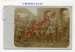 CROISILLES-CARTE PHOTO Allemande-Guerre 14-18-1WK-France-62-Militaria-Feldpost- - Croisilles