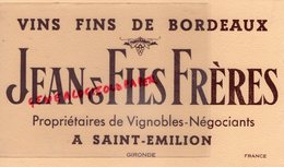 33- ST EMILION -SAINT EMILION- RARE BUVARD JEAN & FILS FRERES-VINS FINS DE BORDEAUX- GIRONDE - Alimentaire