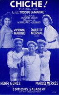 CHICHE DU FILM 3 DE LA MARINE / JEAN CARMET / HENRI GENES / MARCEL MERKES / P. NERVA L / V. MARINO - 1957 - EXC ETAT - Filmmusik