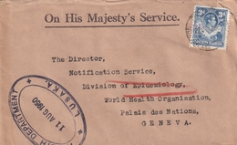 NORTHERN RHODESIA Lettre 1950  Pour La Suisse On His Majesty's Service - Nordrhodesien (...-1963)