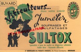 33- BORDEAUX- BUVARD SULTOX VITICULTEURS- COMPAGNIE BORDELAISE PRODUITS CHIMIQUES-28 PLACE GAMBETTA - Landbouw